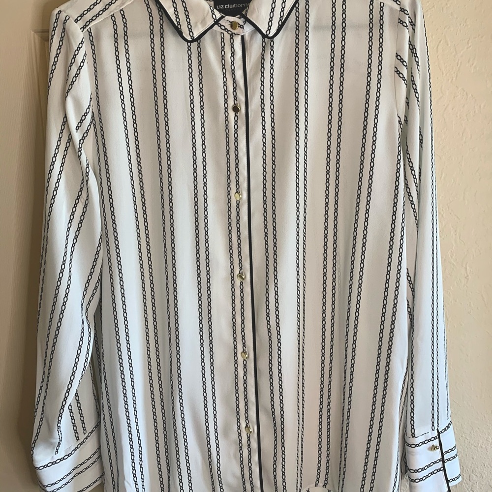Women’s button-down blouse.